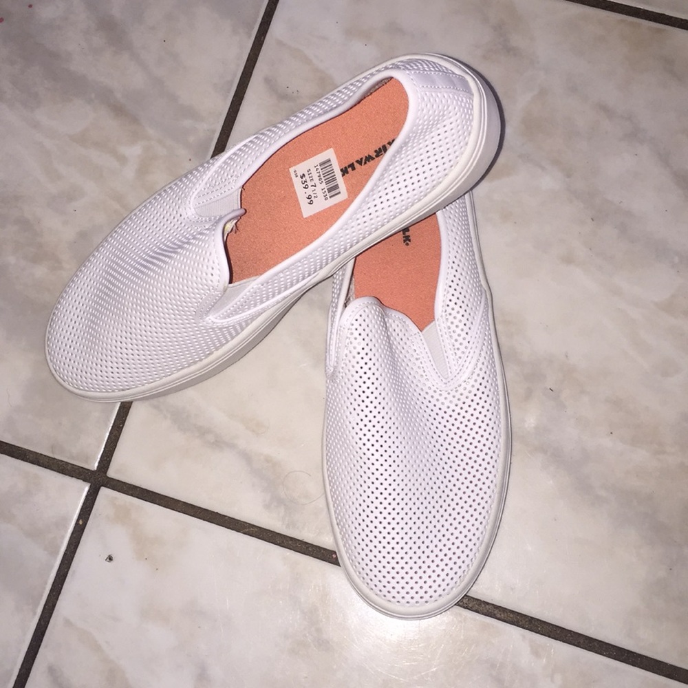 White slip on sneakers